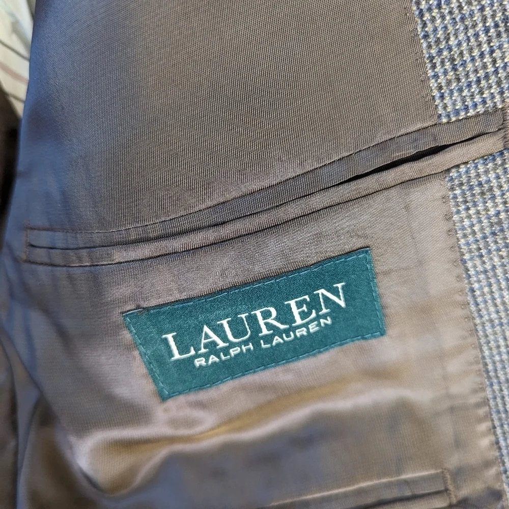 New ...Lauren Ralph Lauren Gray Tweed Blazer . . size 40L